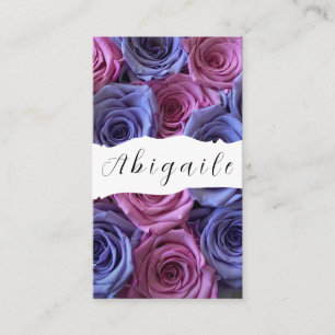Feather Vector Seamless Vintage Roses  Business Card