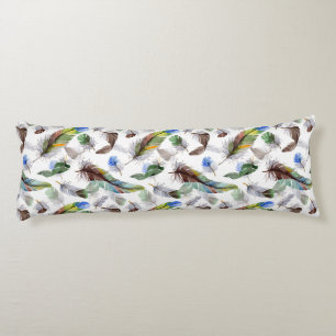 Feather Watercolor Pattern  Body Cushion