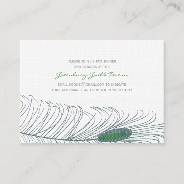 Feather Wedding II Business Card (Front)