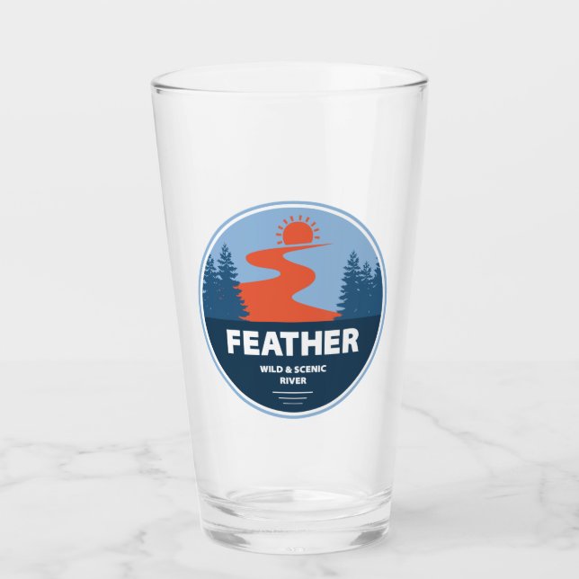 Feather Wild And Scenic River Glass (Front)