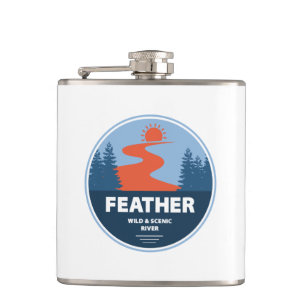 Feather Wild And Scenic River Hip Flask