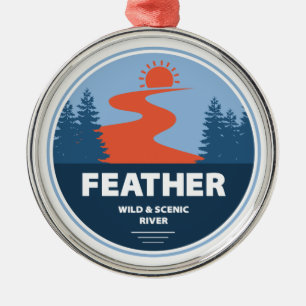 Feather Wild And Scenic River Metal Tree Decoration
