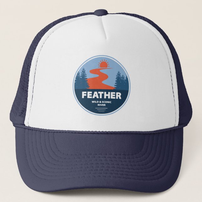 Feather Wild And Scenic River Trucker Hat (Front)