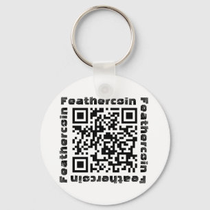 Feathercoin QR Code Keychain