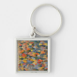 Feathered cape key ring
