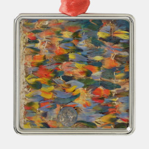 Feathered cape metal tree decoration