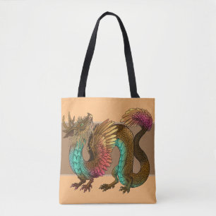 Feathered Dragon Tote Bag