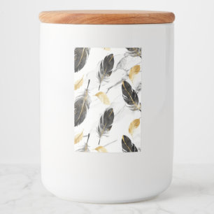 "Feathered Elegance Ceramic Jar" Food Label
