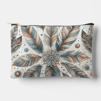 Feathered Flower Accessory Pouch