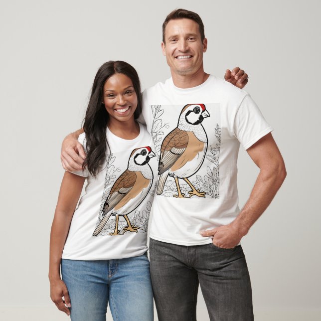 "Feathered Friend: Cute Partridge Tee" T-Shirt (Unisex)