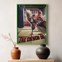 Feathered Fury: Chicken Kicking Punching Bag