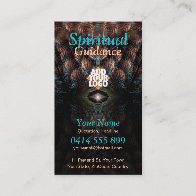 Feathered Heart Visionary Art New Age Fantasy Business Card (Front)