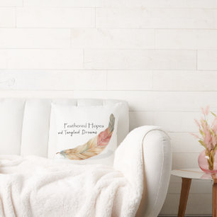 Feathered Hopes Pillow – Boho Renewal Accent