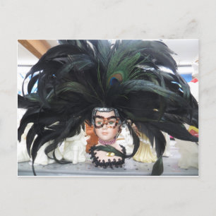 Feathered Mask Postcard
