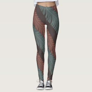 Feathered Parang Flow   Batik Motif Bali Leggings