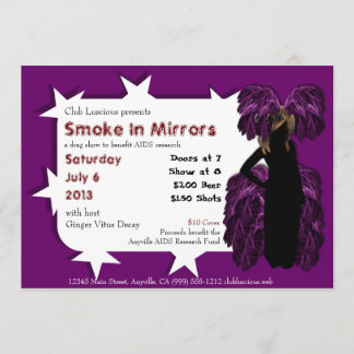 Feathered Queen Custom Drag Show Invites