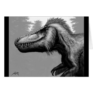Feathered Tyrannosaur Blank Card