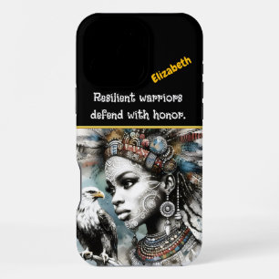 Feathered warrior with a regal eagle iPhone 16 pro max case
