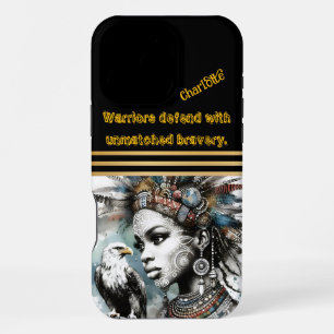 Feathered warrior with a regal eagle iPhone 16 pro max case