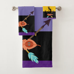 Feathers and Arrows Kokopelli Bath Towel Set