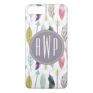 Feathers and Arrows Monogram Case-Mate iPhone Case