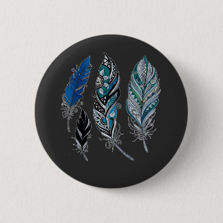 Feathers and colours dance T-Shirt 6 Cm Round Badge