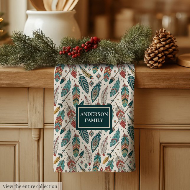 Feathers & Arrows Towel Personalised Tribal Look (Feathers & Arrows Towel Personalized Tribal Look)