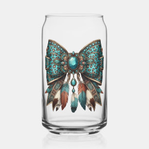 feathers bow style can glass