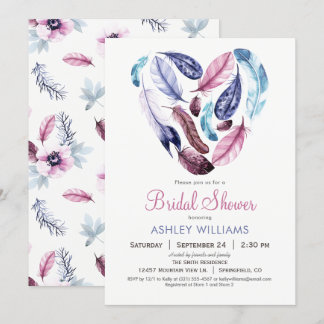 Feathers Bridal Shower Invitation
