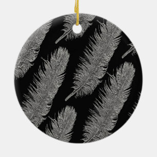 Feathers Ceramic Tree Decoration