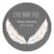 Feathers + Chalkboard Address Sticker