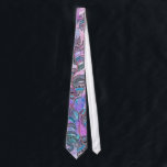 Feathers Drawn in Ink and Painted Watercolor Tie<br><div class="desc">This girly and artsy hand drawn and painted purple, teal, blue, and pink tangle feather pattern is perfect for the trendy and stylish woman. Its cool and bohemian print is great for many occasions and gifts; for yourself, your friends, or your family. Enjoy this pretty and boho print for your...</div>