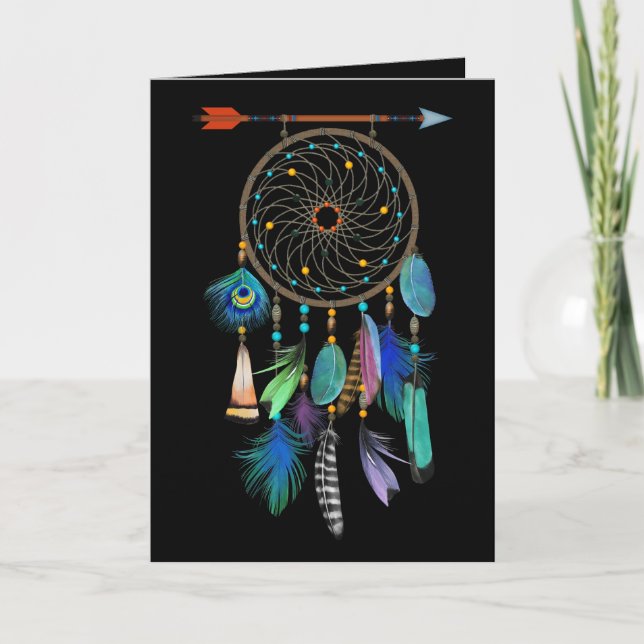 Feathers Dream Catcher | Customizable | Birthday Card (Front)