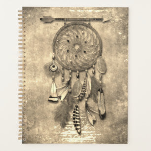 Feathers Dreamcatcher Boho Grunge Style Planner