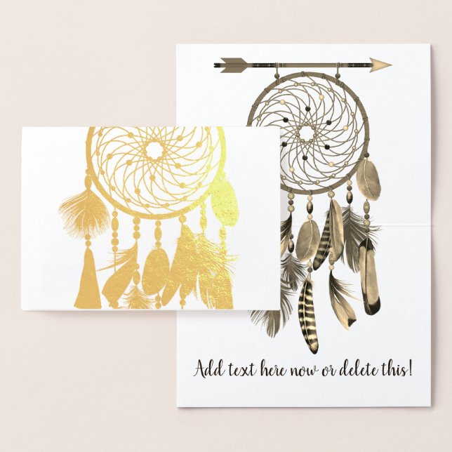 Feathers Dreamcatcher | For Any Occasion Foil Card (Display)