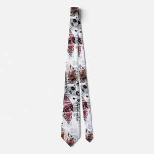 Feathers, ethnic, boho . neck tie