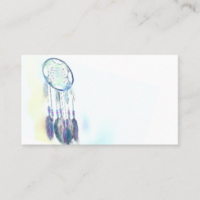 Feathers Feather  Art Water Colour Business Cards (Front)