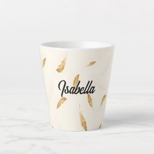 Feathers Luxury Modern Boho Collection Latte Mug