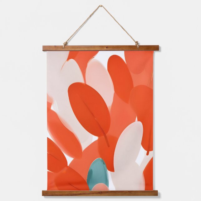 Feathers of different birds flock together hanging tapestry (Front)