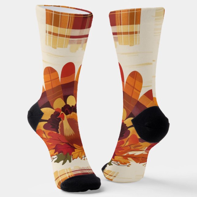 Feathers of Fall Socks (Angled)