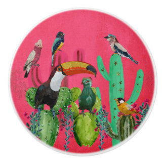 FEATHERS OF THE DESERT CERAMIC KNOB