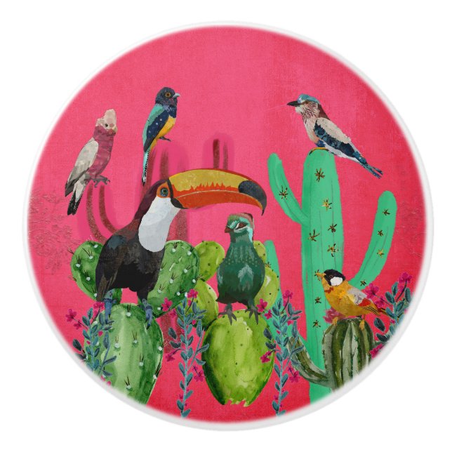 FEATHERS OF THE DESERT CERAMIC KNOB (Front)