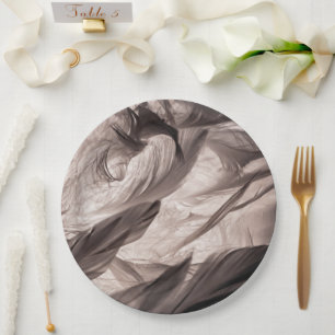 Feathers Paper Plate