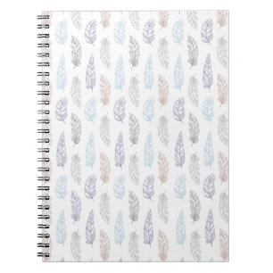 Feathers pattern notebook