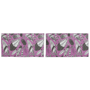 Feathers pattern pillowcase