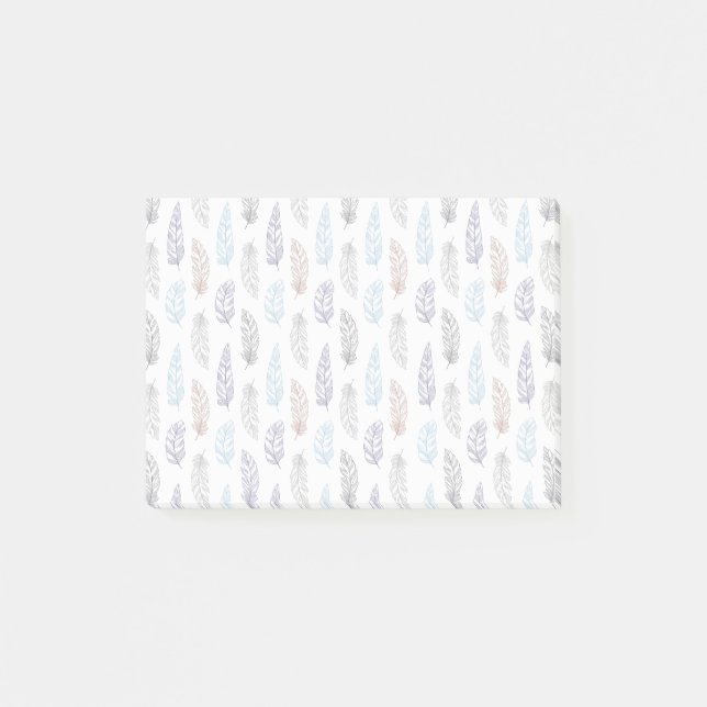 Feathers pattern post-it notes (Front)