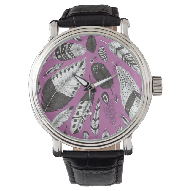 Feathers pattern watch (Front)