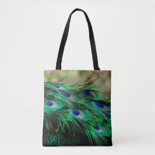 Feathers peacock feathers tote bag