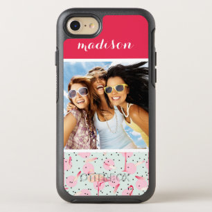 Feathers & Polka Dots   Add Your Photo & Name OtterBox Symmetry iPhone 8/7 Case