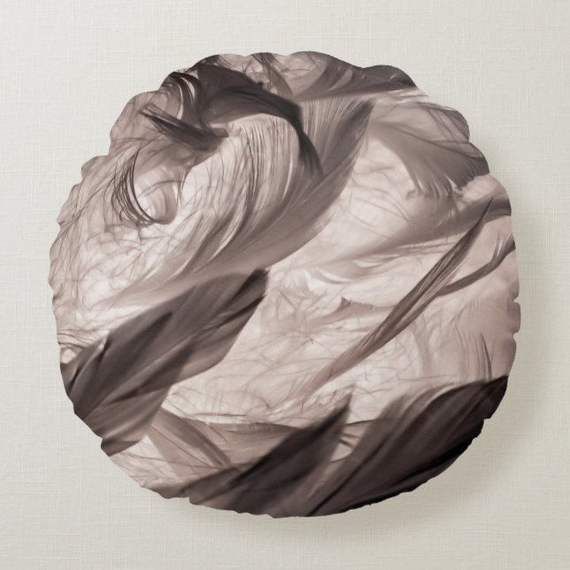 Feathers Round Cushion (Front)